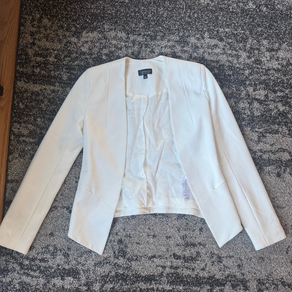White Topshop Blazer